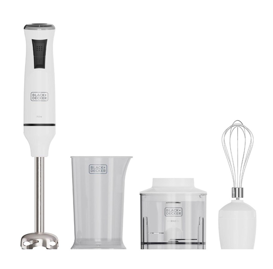 Mixer - Black & Decker Stabmixer Hand Blender 750W White Accessories - 750 W - ES9160180B