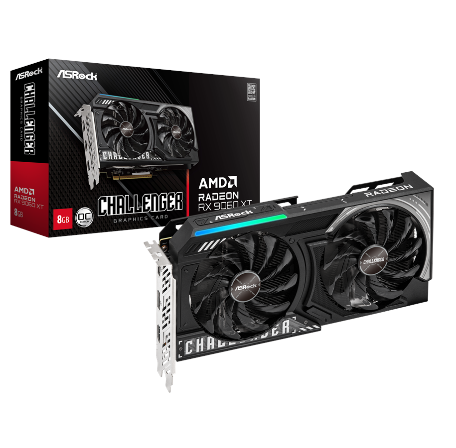 Grafikkarte - ASRock Radeon RX 9060 XT Challenger - 8GB GDDR6 RAM - Grafikkarte - 90-GA5TZZ-00UANF