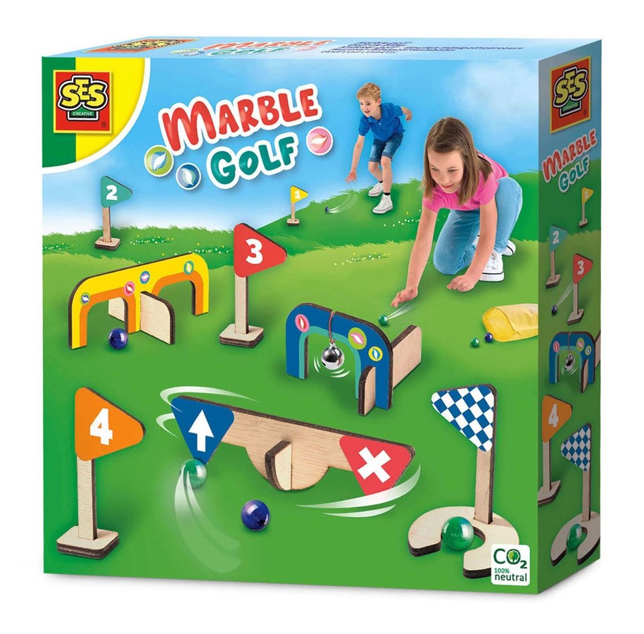Spiele im Freien - SES Creative Marble Golf - Wooden Minigolf Course - 02302