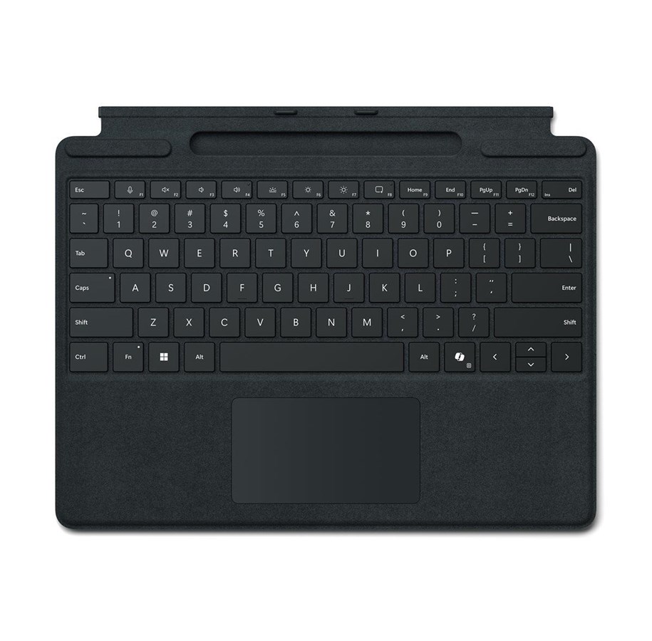 Tastaturen - Microsoft Surface Pro Keyboard - keyboard - with trackpad accelerometer Surface Slim Pen 2 storage and charging tray - QWERTZ - Swiss - black Input Device - Tastatur - Schweiz - Schwarz - 8XB-00146