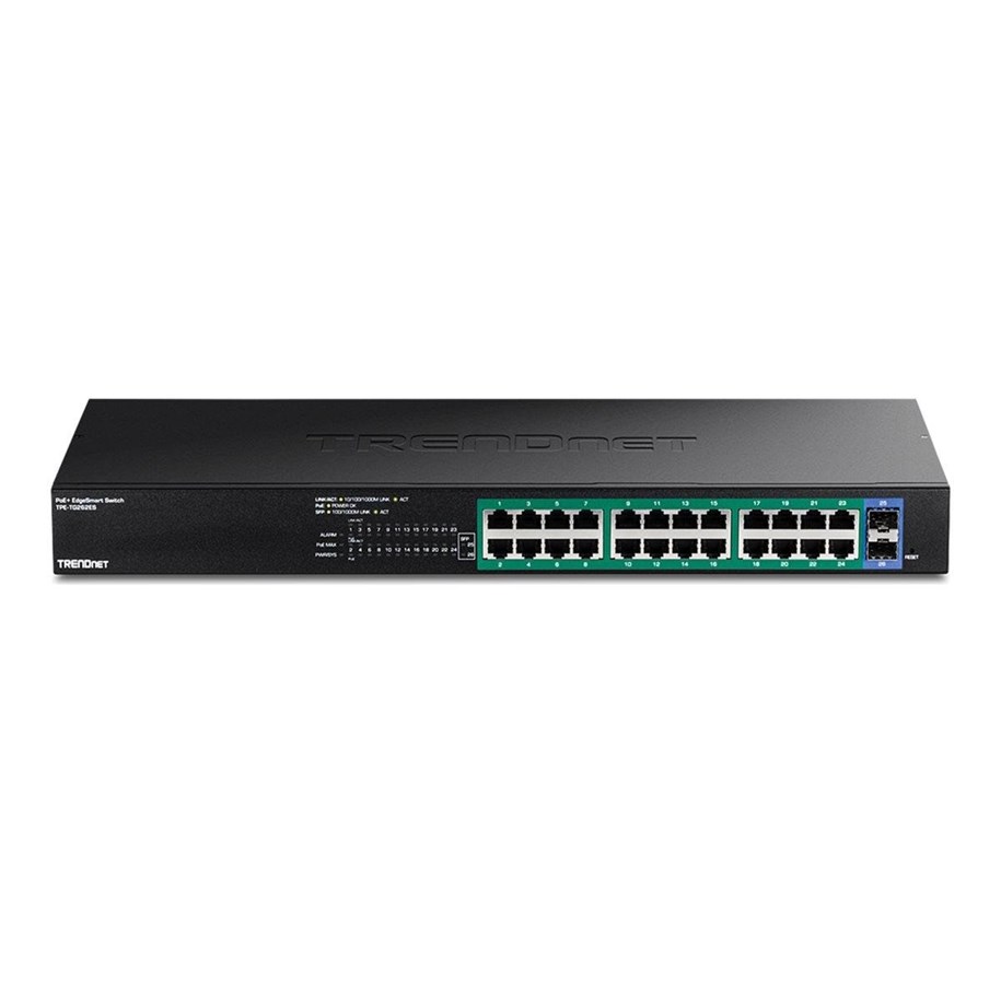 Switches - TRENDnet TPE-TG262ES - Version v1.0R - switch - EdgeSmart - 26 ports - smart - rack-mountable - TAA Compliant - TPE-TG262ES