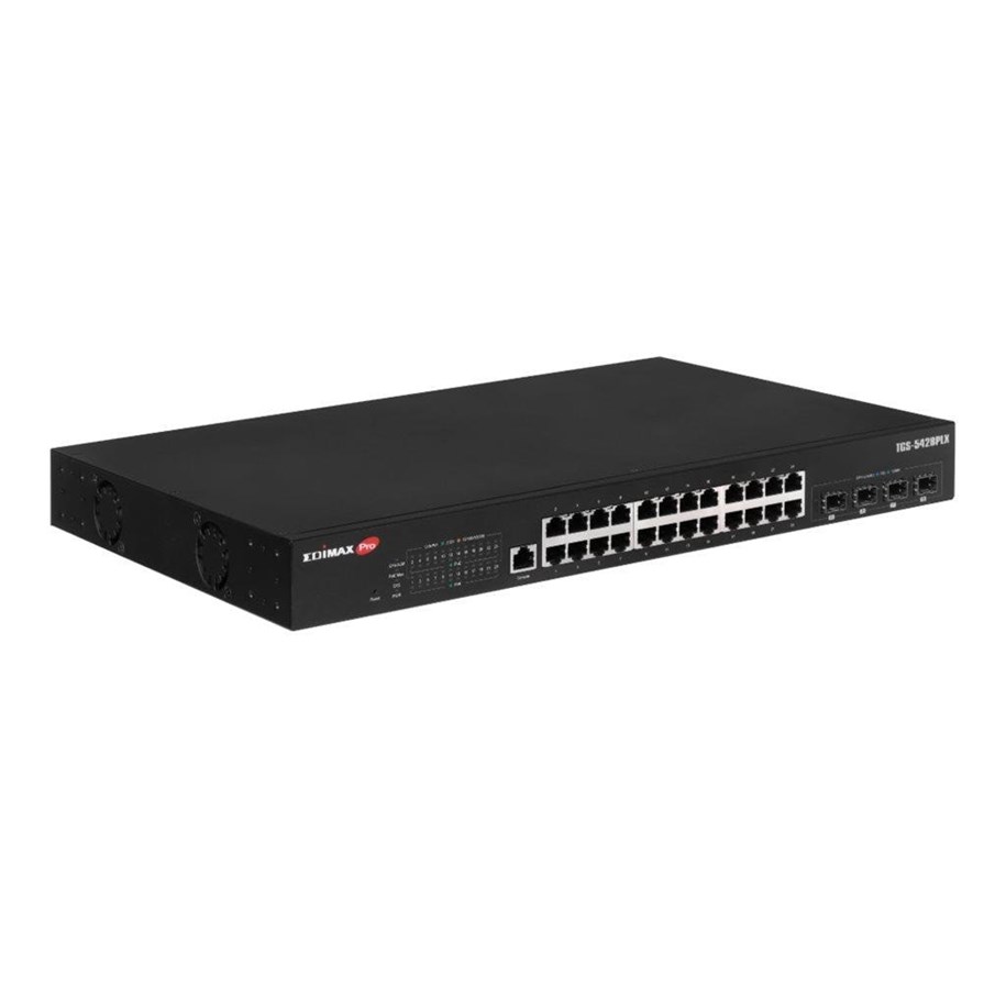 Switches - Edimax Pro TGS-5428PLX - switch - surveillance vlan L2 - 28 ports - rack-mountable - TGS-5428PLX