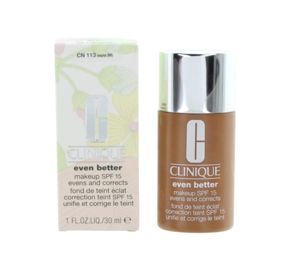 Make-Up - Clinique Even Better, Paraben-Free, Hydrating, Liquid Foundation, CN 113, Sepia, SPF 15, 30 ml - 020714977139