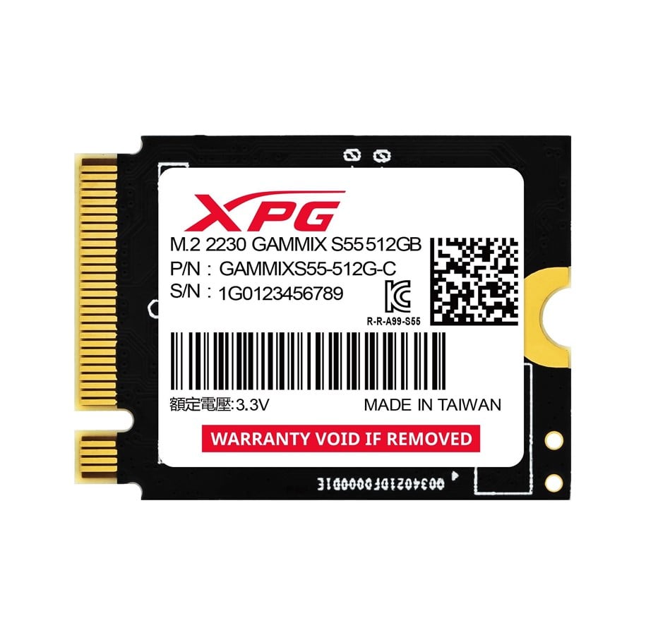 SSD - A-Data XPG GAMMIX S55 SSD - 512GB - PCIe 4.0 - M.2 2230 - SGAMMIXS55-512G-C