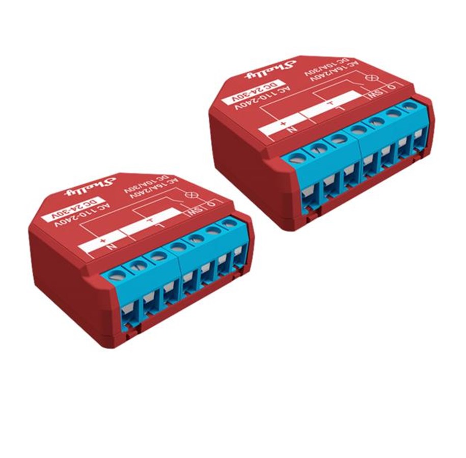 Smart-Home - Shelly Plus 1PM (Dual Pack) - SHELLY PLUS 1PM - 2 PACK