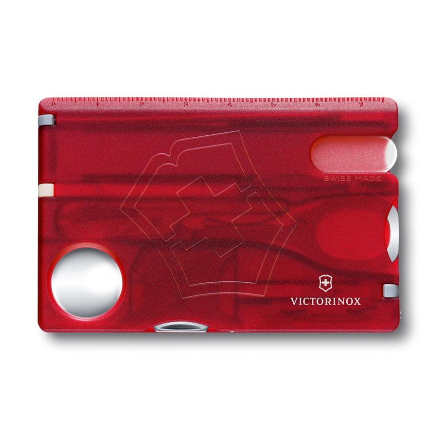 Multifunktionswerkzeuge - Victorinox Swiss Card Nailcare (Red transparent) - V-0.72 40.T