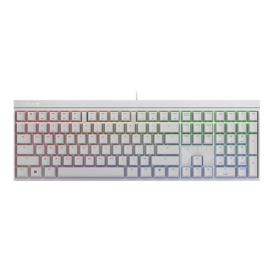Tastaturen - Cherry MX 2.0S - Gaming Tastatur - Deutsch - Weiss - G80-3821LSADE-0