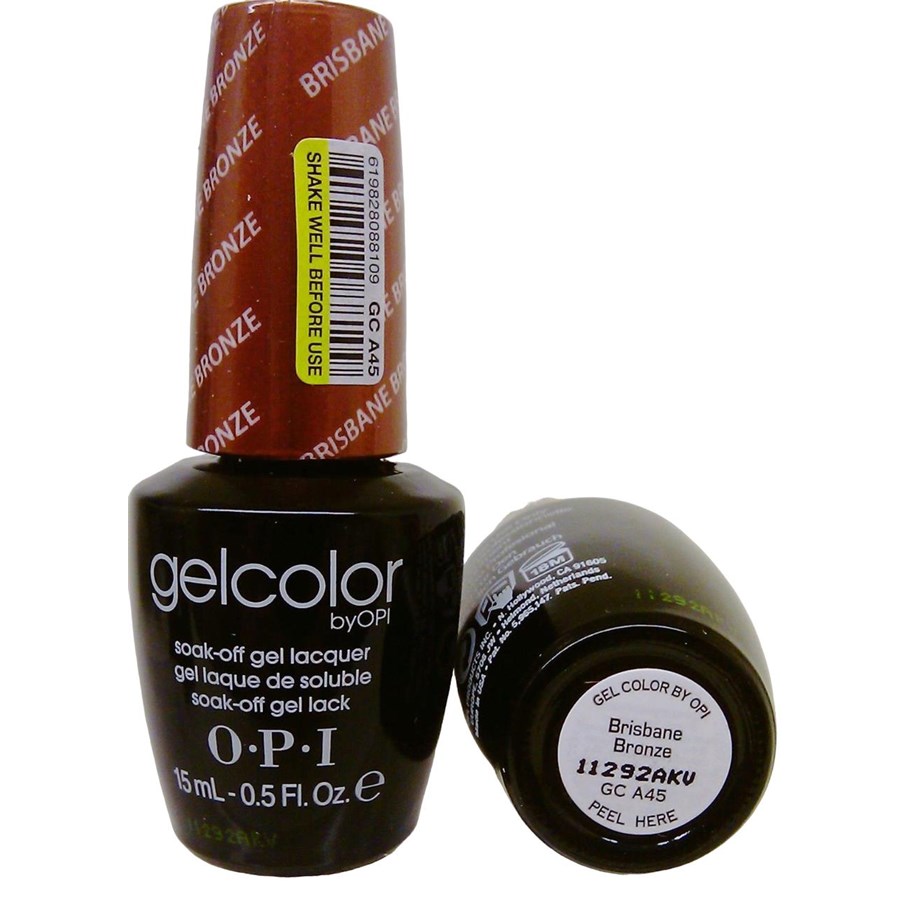 Make-Up - OPI Gel Color Semi-Permanent Nail Polish GC A45 Brisbane Bronze 15 ml - 619828088109