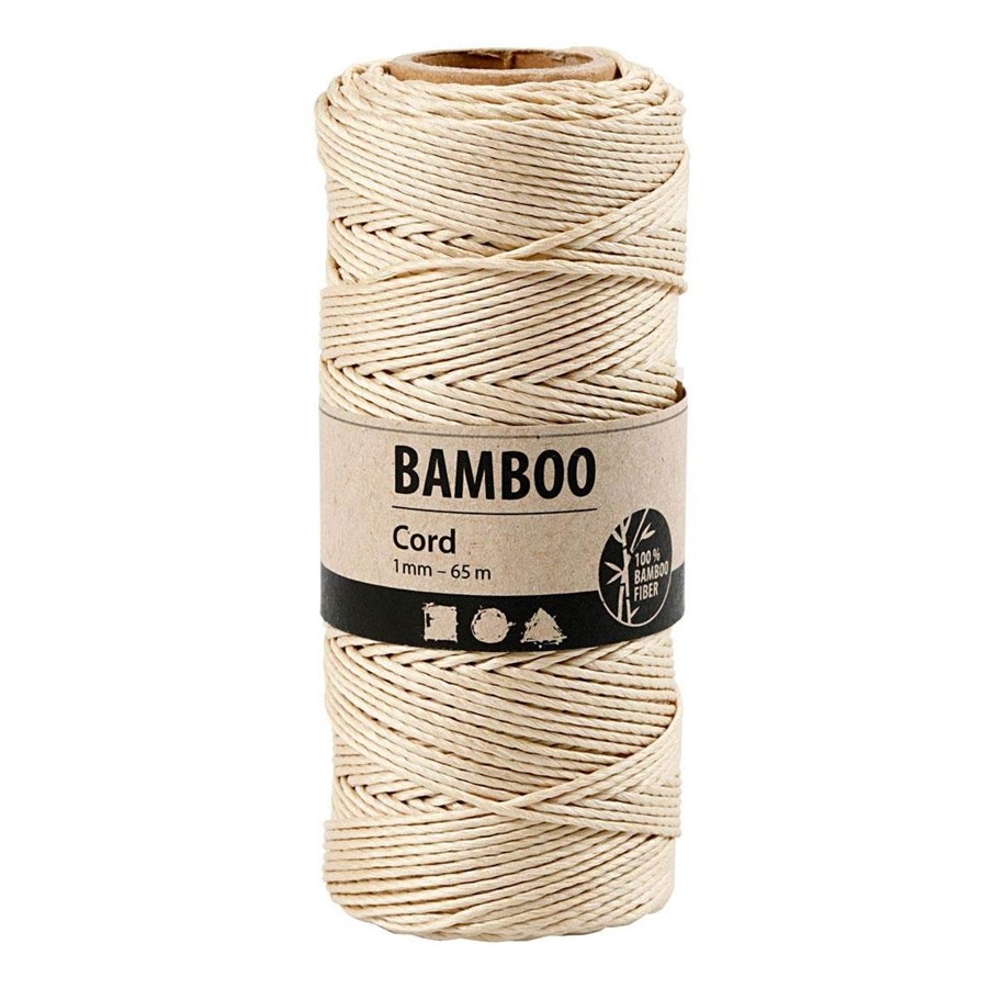 Kunst & Handwerk Ausstattung - Creativ Company - Bamboo cord Off-white 65m - 503482