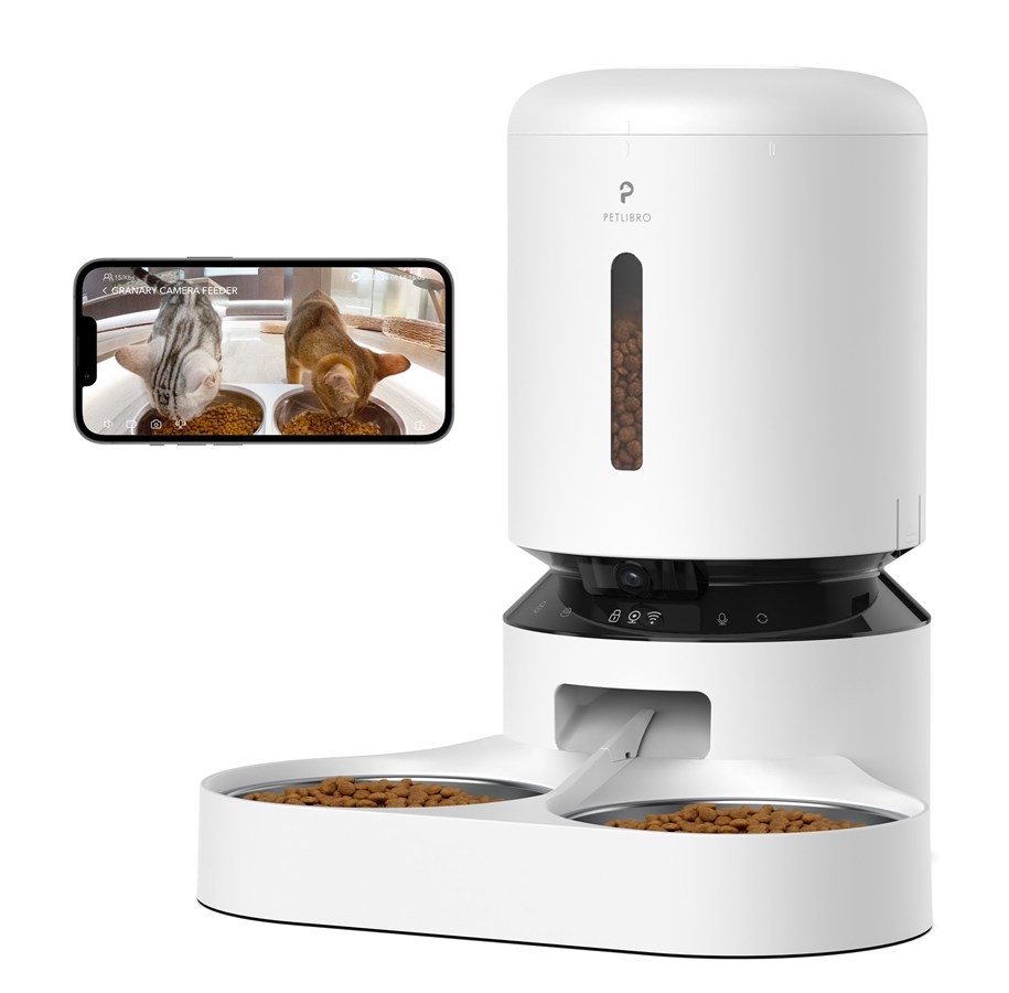 Katzen - Petlibro GRANARY CAMERA DUAL FOOD TRAY WHITE - PL-AF203-96W