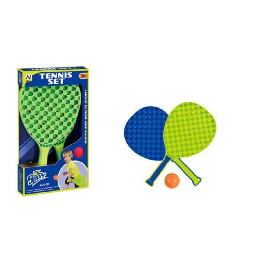 Gartenspiele - Strandtennis m/skumbold blå/grøn 35 cm +3 år - 13157