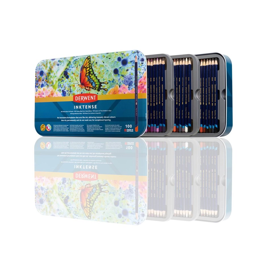 Utensilien zum Schreiben und Zeichnen - Derwent Inktense 100 Pencils Tin - 603038