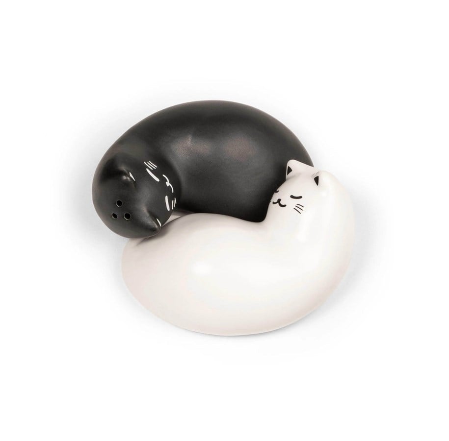 Küchenzubehör - Kikkerland - salt and pepper shaker set - 2 pcs - Purrfect - black / white - SP25