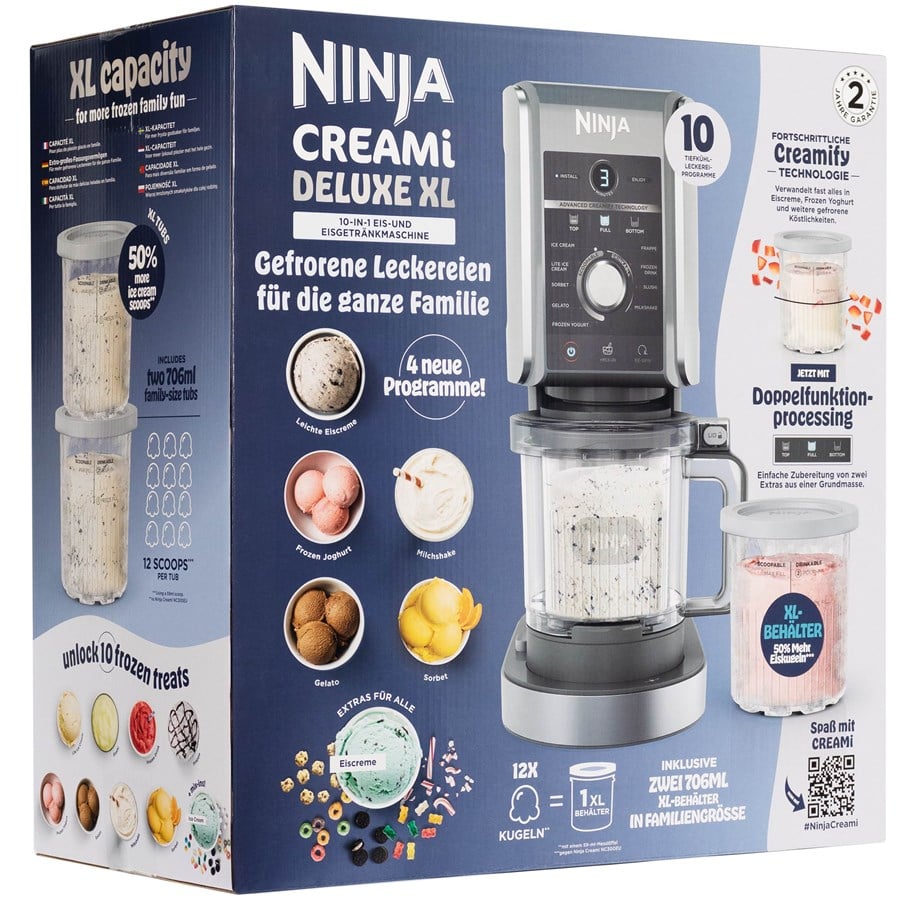 Eismaschine - Ninja Eismaschine Creami Deluxe NC502EU - Black / Silver *DEMO* - NC502EU
