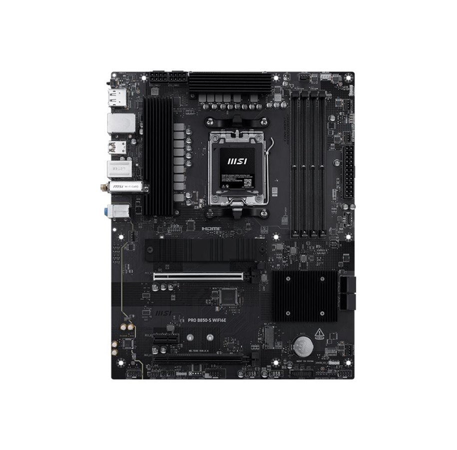 Mainboard - MSI PRO B850-S WIFI6E Mainboard - AMD B850 - AMD AM5 socket - DDR5 RAM - ATX - PRO B850-S WIFI6E