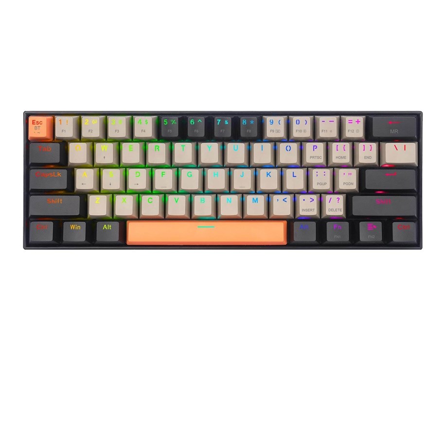 Tastaturen - REDRAGON K530-OG&GY&BK-RGB-PRO Draconic Pro keyboard - Gaming Tastatur - 60% - Englisch (US) - Schwarz - K530-OG&GY&BK-RGB-PRO