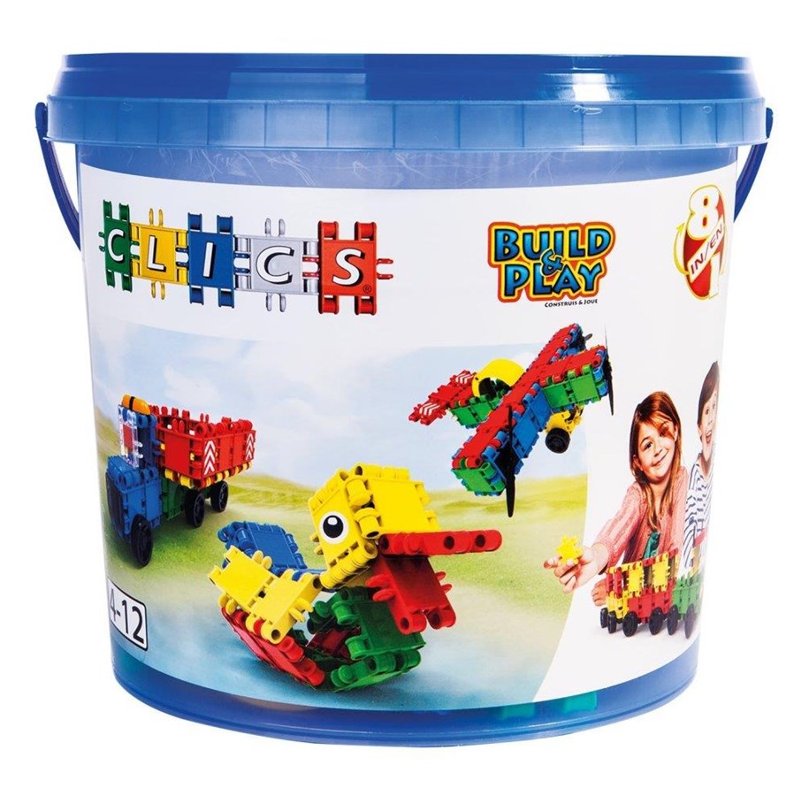 Bausets - Clics Build & Play Bucket 8in1 - CB198