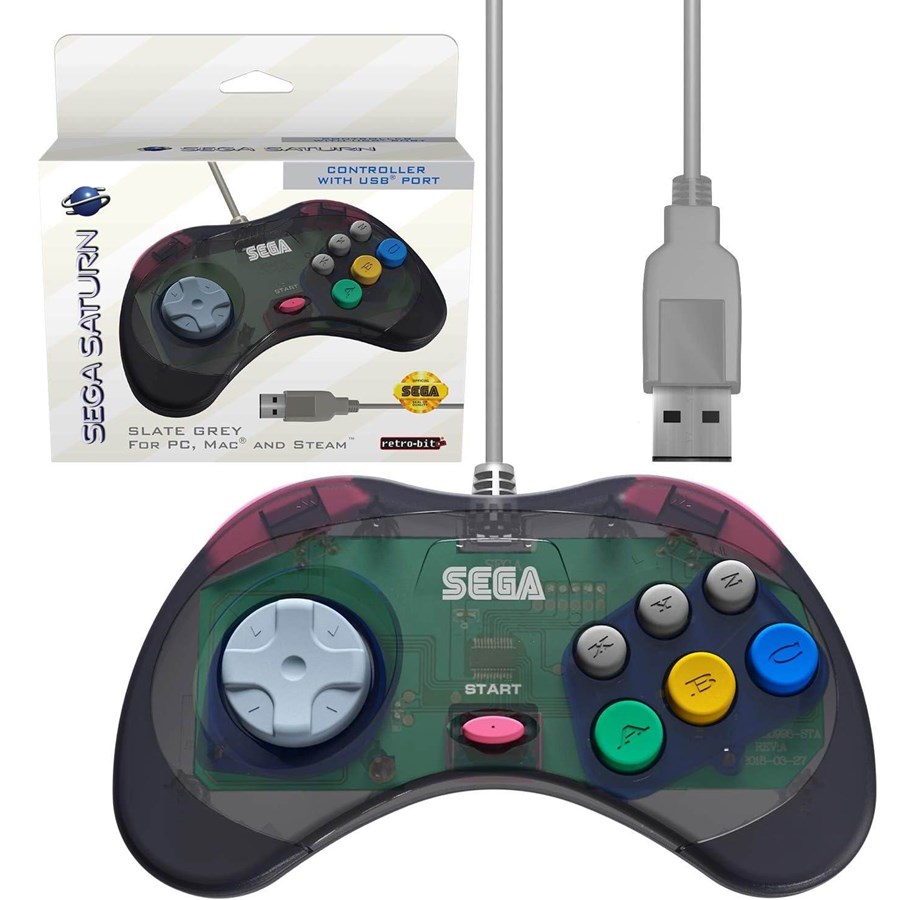 Gaming Zubehör - Retro-bit USB Slate Grey - Wired Controller - MAC - 849172010390