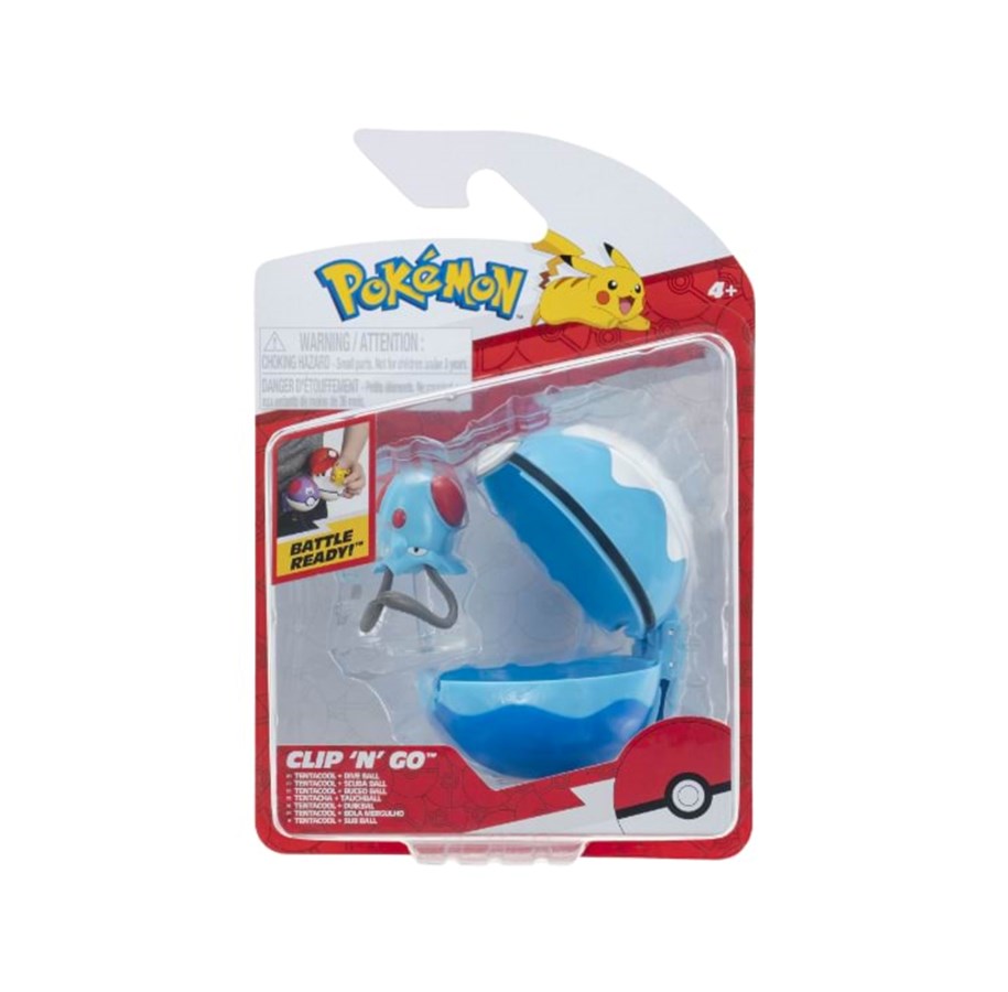 Pokemon - Pokemon CLIP N GO TENTACOOL W DIVE BALL - PKW4152