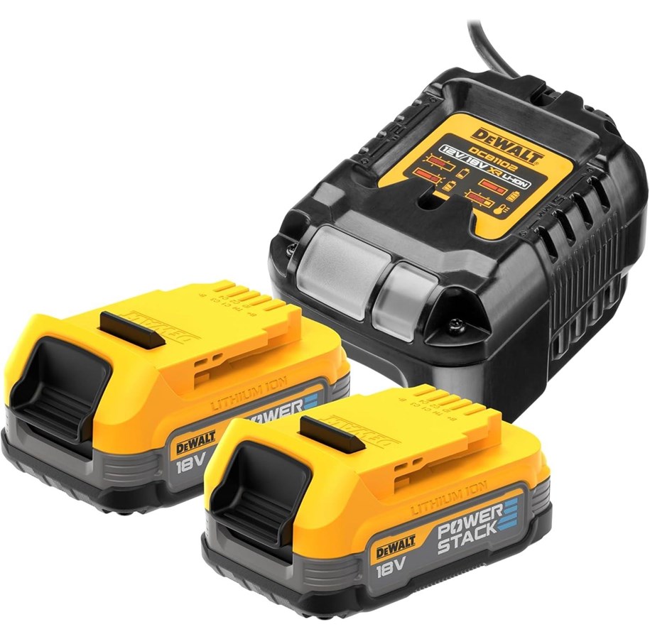 Akkus & Ladegeräte - Dewalt DCB1102E2-QW Battery Set Powerstack - DWDCB1102E2- QW