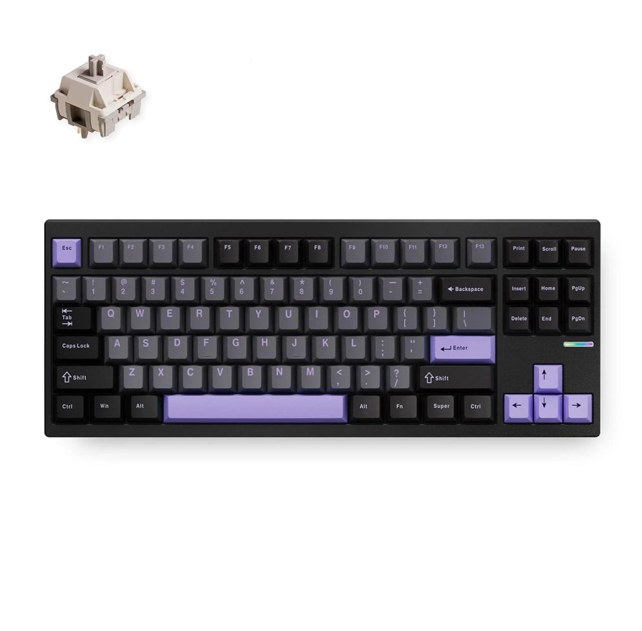 Tastaturen - MCHOSE GX87 Ultra Aluminum Wireless Gasket Mounted - Gaming Tastatur (TKL) - 80% - Englisch (US) - Schwarz - GX87-A6