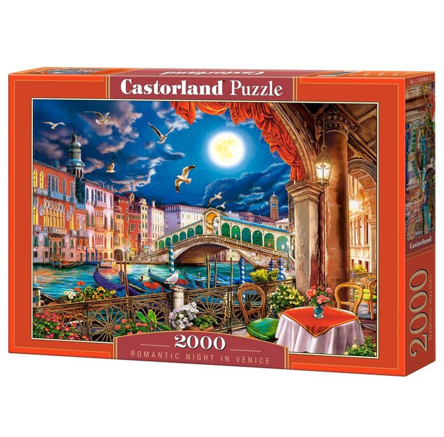 Puzzle - Castorland Romantisk nat i Venedig 2000 brik - C-200986-2