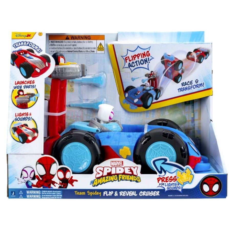 Spielzeugauto - Spidey and His Amazing Friends SPIDEY FLIP & REVEAL CRUISER - SNF0381