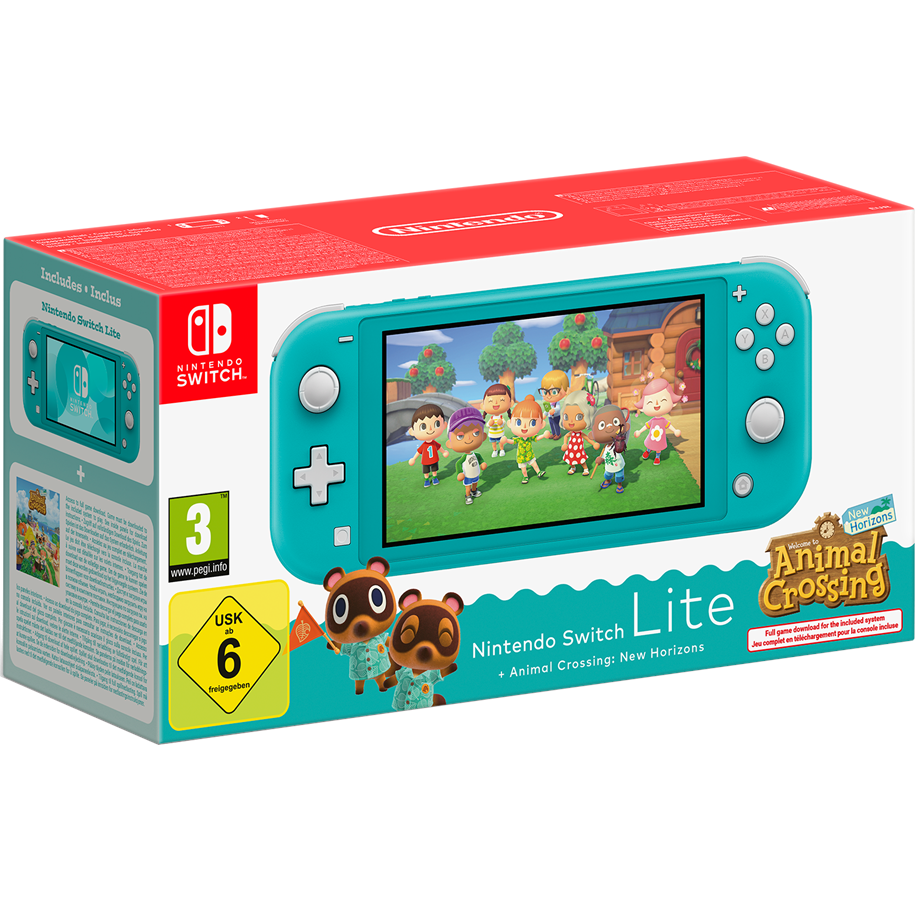 Spielkonsolen - Nintendo Switch Lite - Turquoise inc. Animal Crossing - 0045496546083