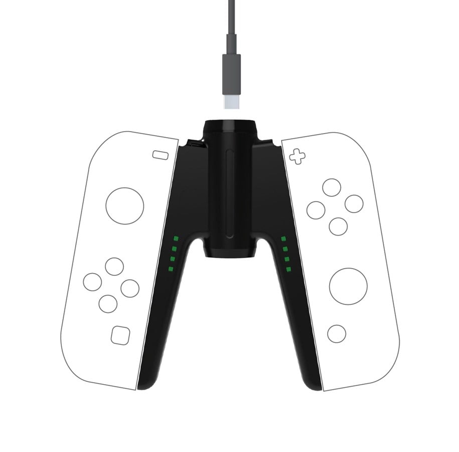 Gaming Zubehör - Freaks And Geeks Joy-Cons Charging Grip with 2.5m Cable (Nintendo Switch) - Wired Zubehör für Spielkonsole - Nintendo Switch - 299215