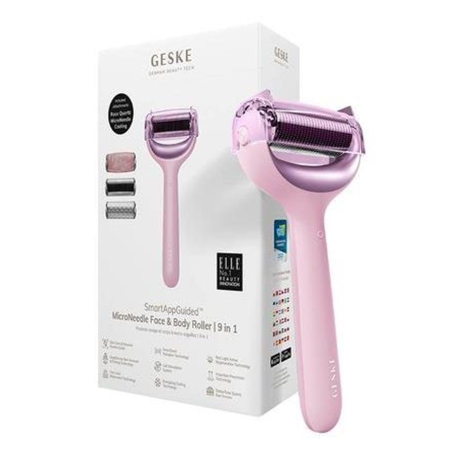 Gesichtspflege - Geske Micro Needle Face & Body Roller 9-in-1 Pink - GK000042PK01