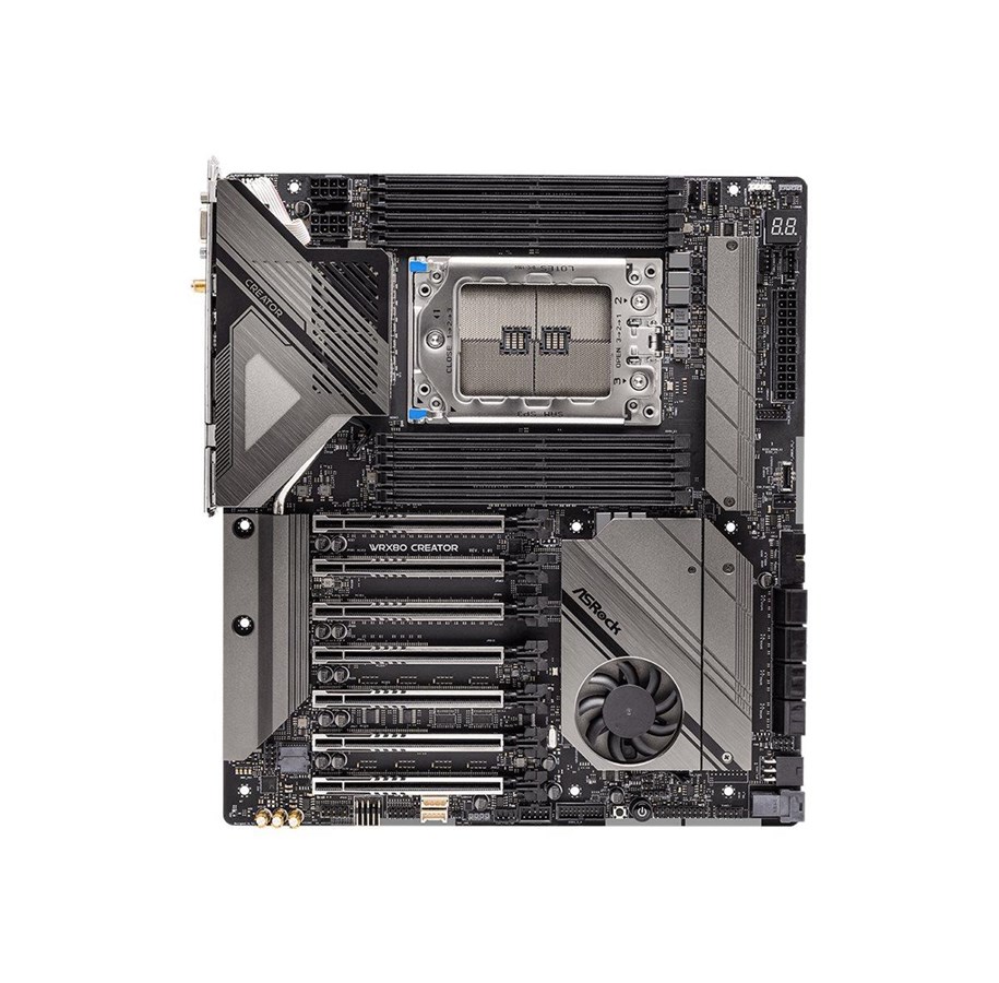 Mainboard - ASRock WRX80 Creator - motherboard - extended ATX - Socket sWRX8 - AMD WRX80 Mainboard - AMD WRX80 - AMD sWRX8 - DDR4 RAM - Extended ATX - 90-MXBDW0-A0UAYZ