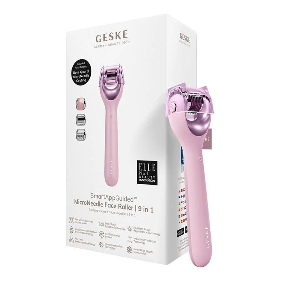 Gesichtspflege - Geske Micro Needle Face Roller 9-in-1 Pink - GK000053PK01