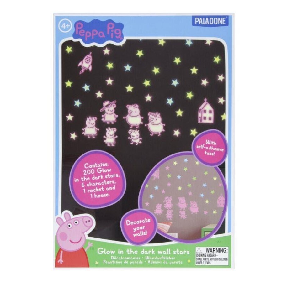 Merchandise - Paladone - Peppa Pig Glow in the Dark Wall Decal Stars - Aufkleber - PP13870PP