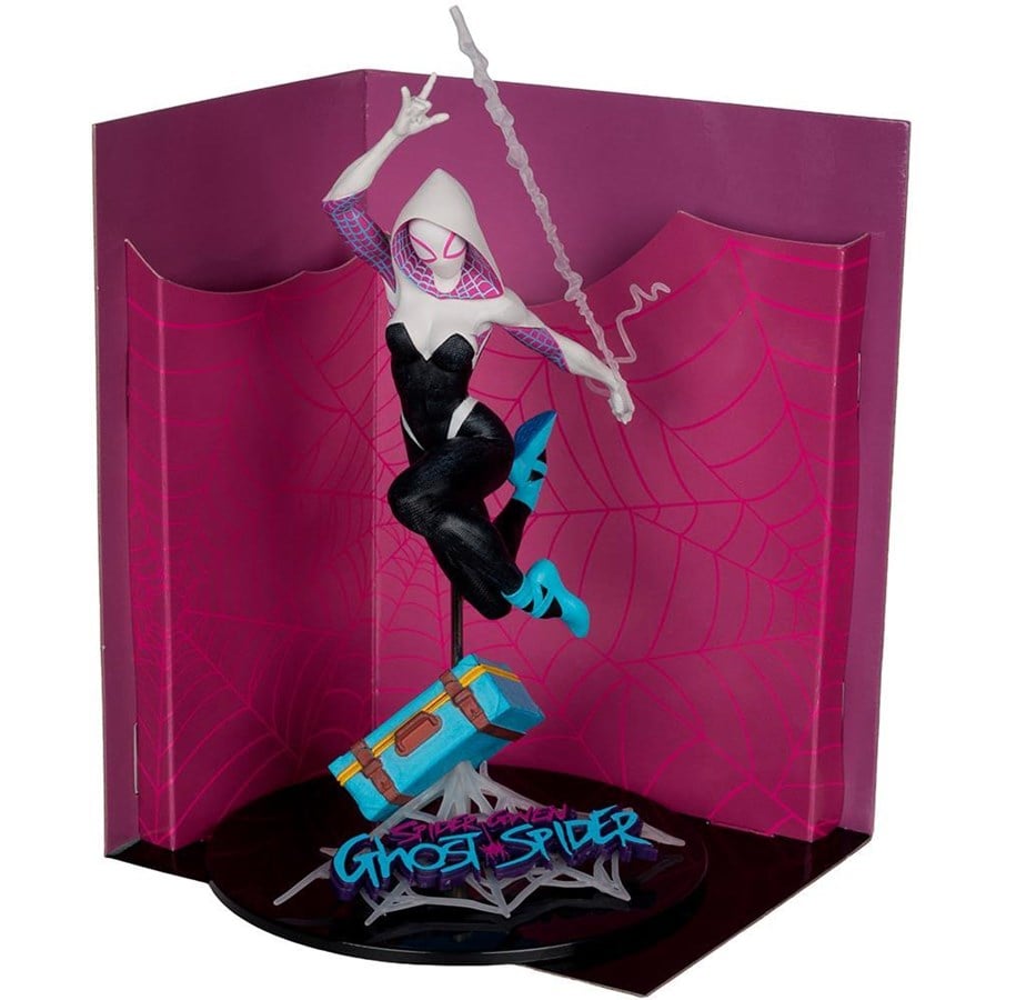 Merchandise - McFarlane - Toys - Marvel Ghost-Spider Collectible with Scene (The Amazing Spider-Man #1) - Figur - 0787926148237
