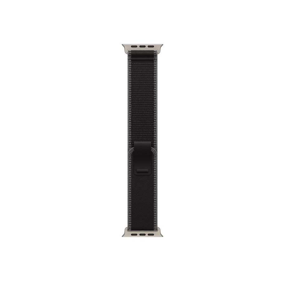 Smartwatch - Accessories - Apple 49mm Black/Charcoal Trail Loop - S/M - Natural Titanium Finish - MFT84ZM/A