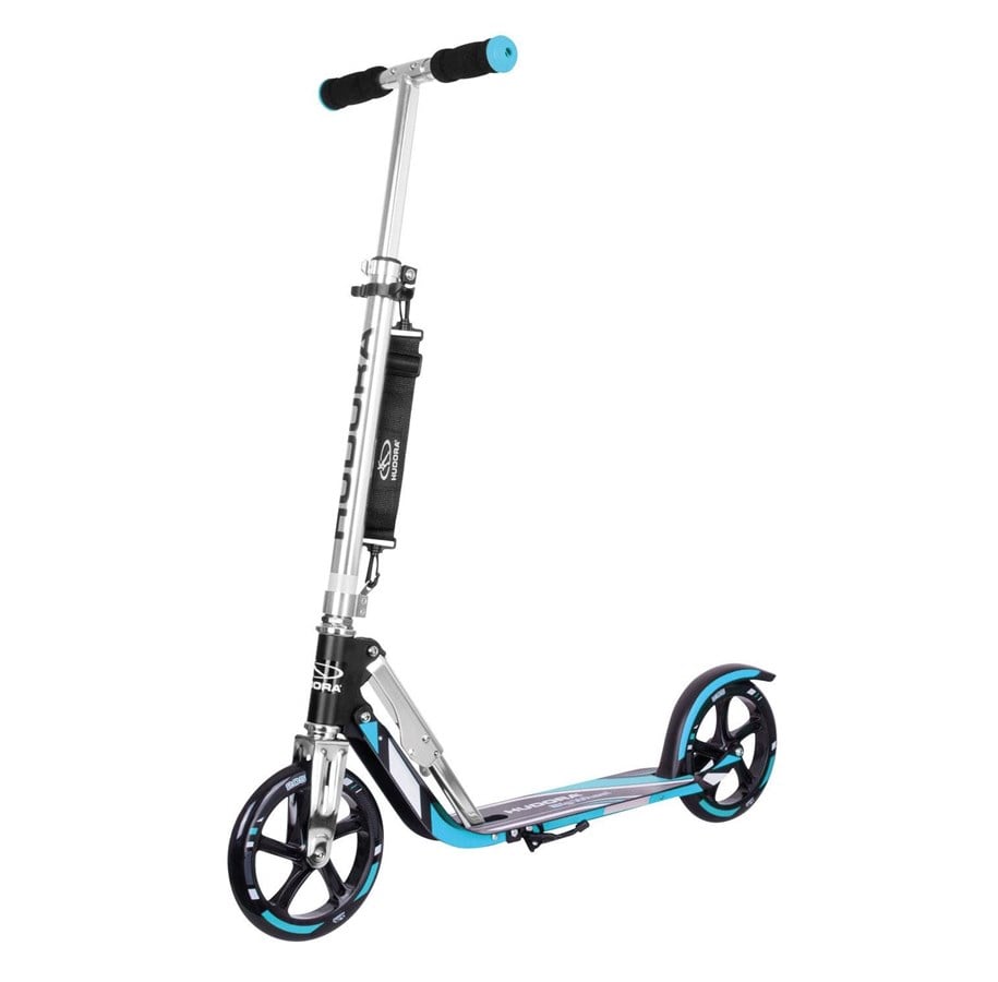 Rutscherautos und Laufräder - Hudora Scooter Big Wheel Step RX205 - Black/Blue - 14709/01
