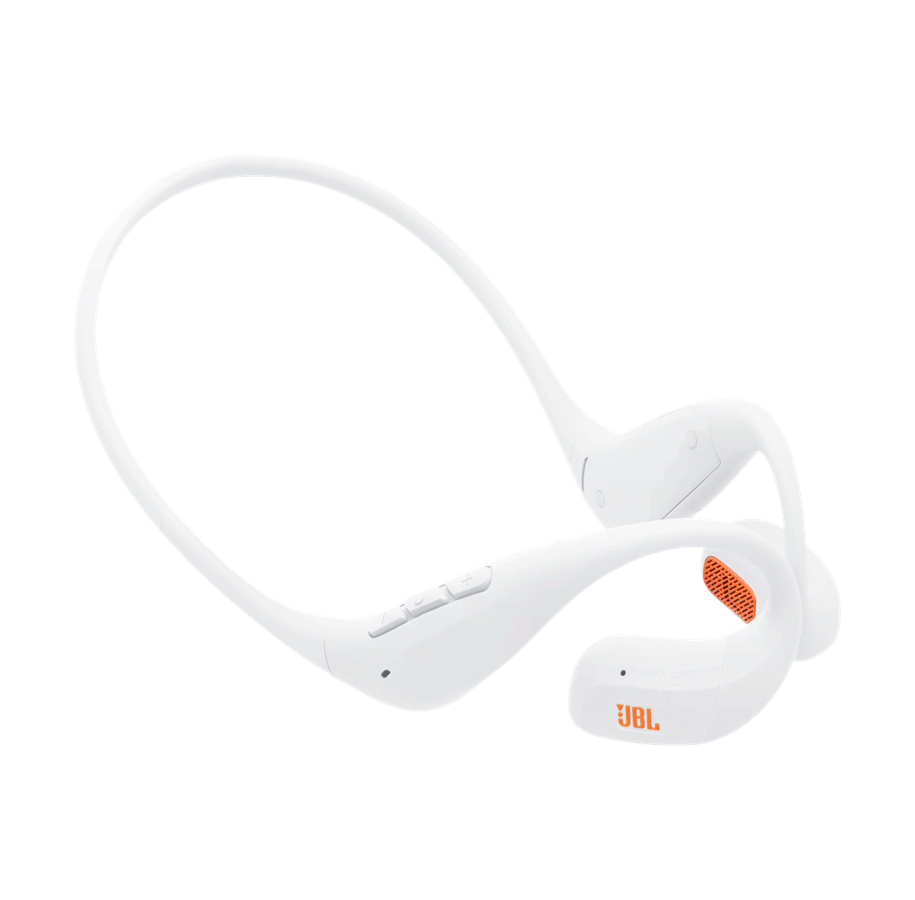 Kopfhörer/Headsets - JBL Endurance Pace Wireless Open-Sound Headphones with Neckband White - JBLENDUPACEWHT