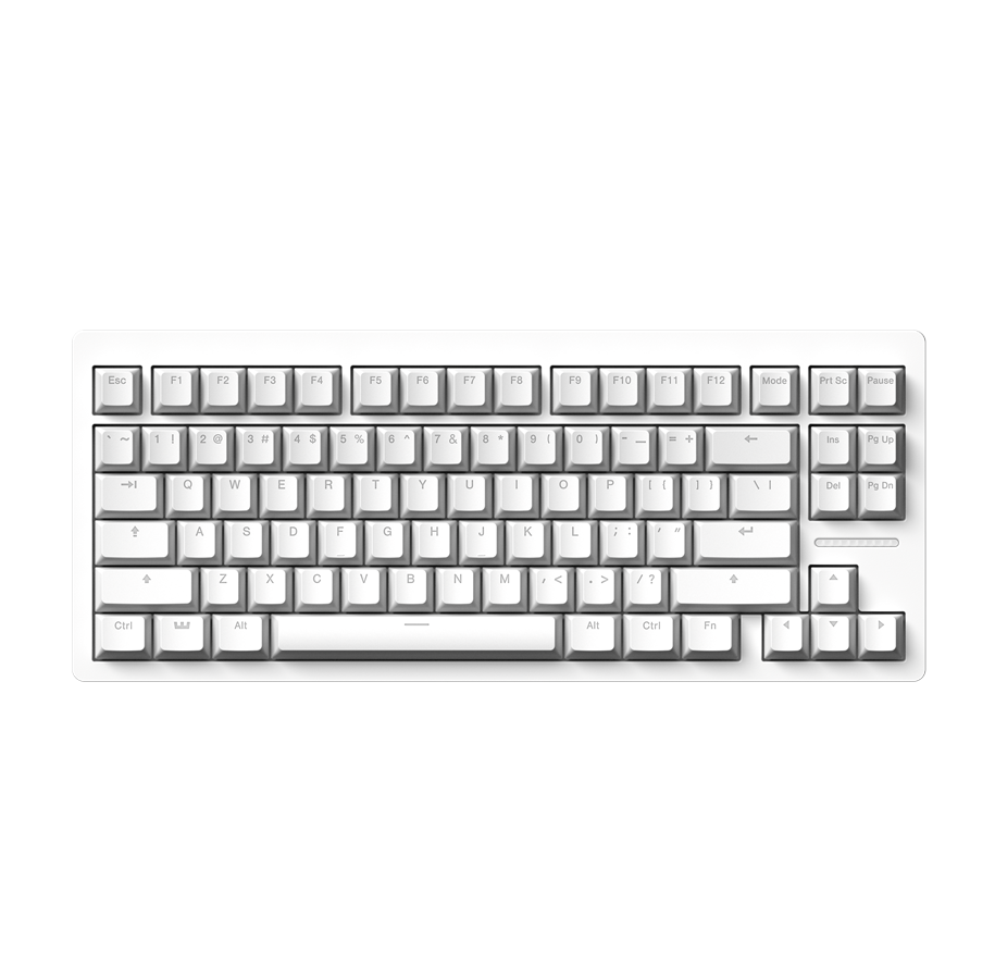 Tastaturen - Wooting 80HE - US-ANSI - Linear60 - Zinc Alloy - Gaming Tastatur (TKL) - 80% - US International - Weiss - WK5-US2-L60-ZWH1