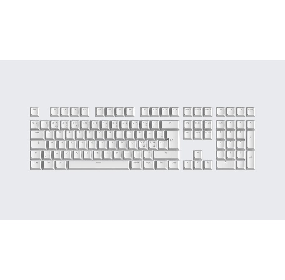 Tastaturen - Wooting PBT ISO Keycaps - Just White - Keycaps - Nordisch - Weiss - KC3-NR1-PDS-WH1