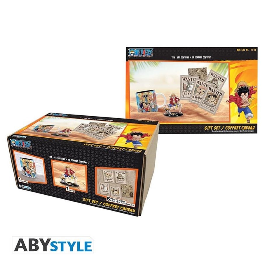 Merchandise - ABYstyle - ONE PIECE Gift set Luffy Mug + Acryl® + Postcards - Geschenkset - 3665361131908