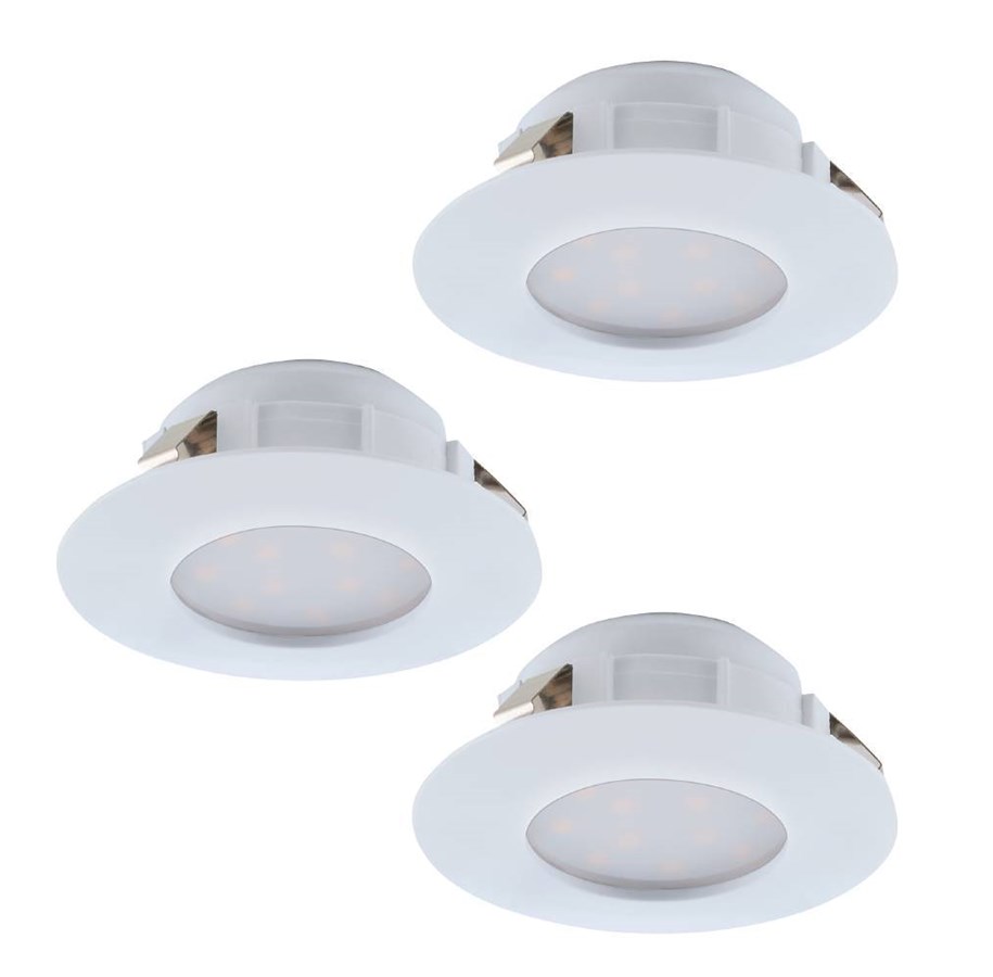 Lampen - EGLO PINEDA EINGEBAUT. SET 3X500LM DÄMPFER. Ø78 WEISS - 95814