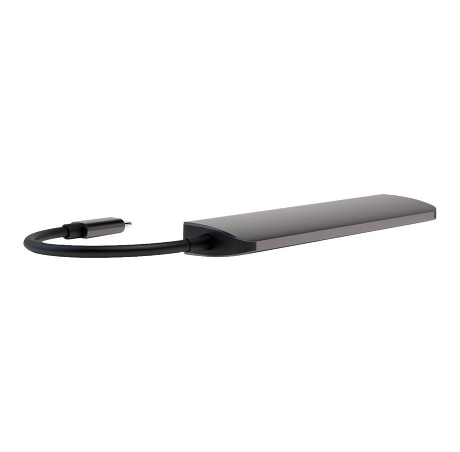 USB-Hubs - 4smarts 6-in-1 Hub - docking station - USB-C - HDMI USB-Hubs - USB 3.0 - 6 - Schwarz - 468782