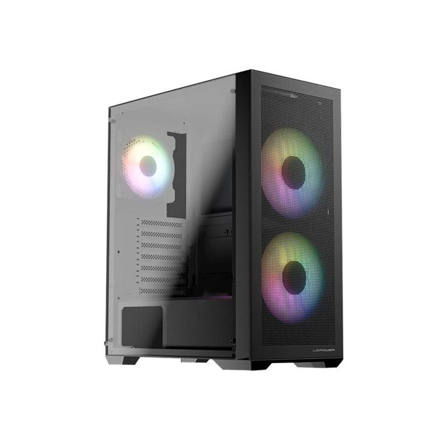 Gehäuse - LC Power Gaming 717W Meshwork_L Dark - Gehäuse - Tower - Schwarz - LC-717B-ON