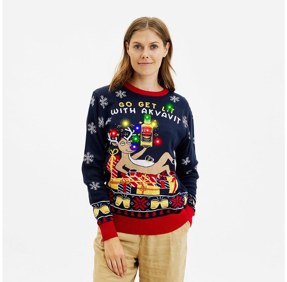 Weihnachtspullover - Jule-Sweaters - The akvavit sweater - L/XL *DEMO* - 5740009940987