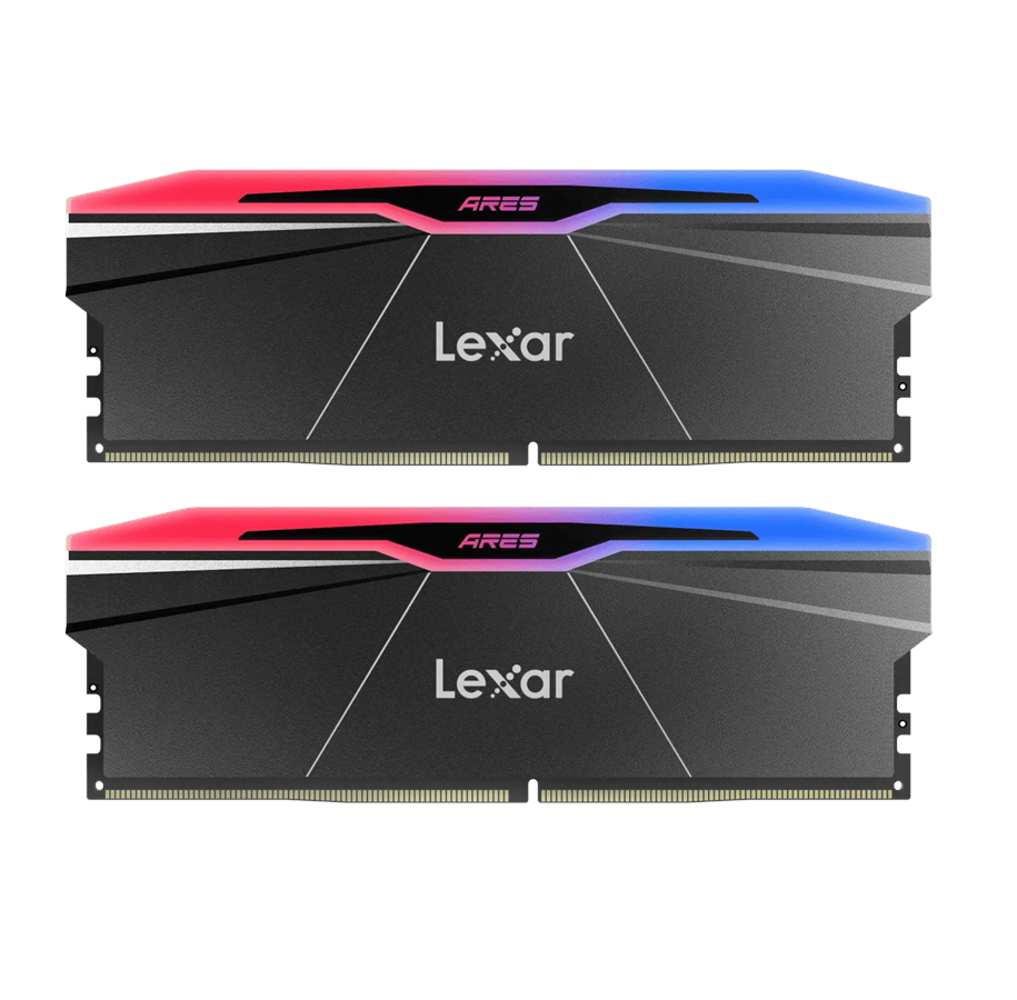 Arbeitsspeicher (RAM) - Lexar ARES RGB 2nd Gen DDR5-6000 - 32GB - CL26 - Dual Channel (2 pcs) - AMD EXPO & Intel XMP - Schwarz mit RGB - LD5U16G60C26BR-RGD