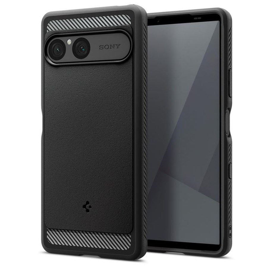 Handys - Cover & Cases - Spigen Rugged Armor - matte black - Sony Xperia 10 VII - ACS09592