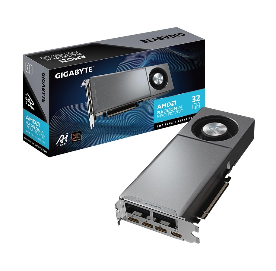 Grafikkarte - GIGABYTE Radeon AI Pro R9700 AI TOP - 32GB GDDR6 RAM - Grafikkarte - GV-R9700AI TOP-32GD
