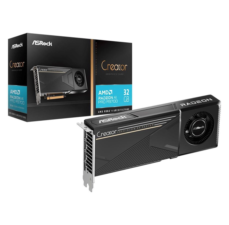 Grafikkarte - ASRock Radeon AI Pro R9700 Creator - 32GB GDDR6 RAM - Grafikkarte - 90-GA5XZZ-00UANF