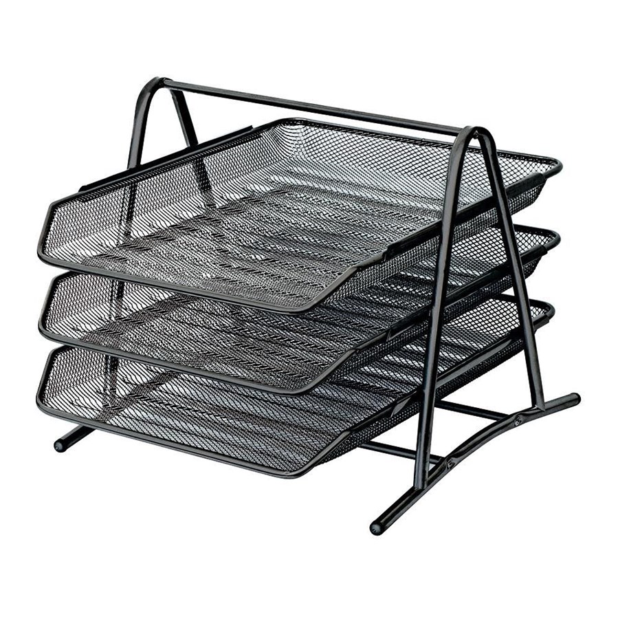 Hobby-Zubehör - SPREE Metal letter tray set 3 bk. BLACK - 84130
