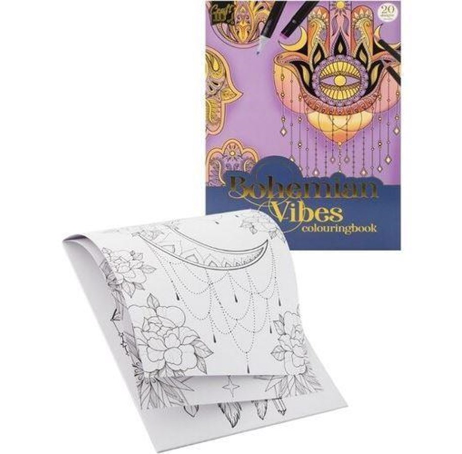 Hobby-Zubehör - Creative Craft Group Coloring book A4 20 sheets. 250g. 2 Bohemian Vi - CR5008/GE-1